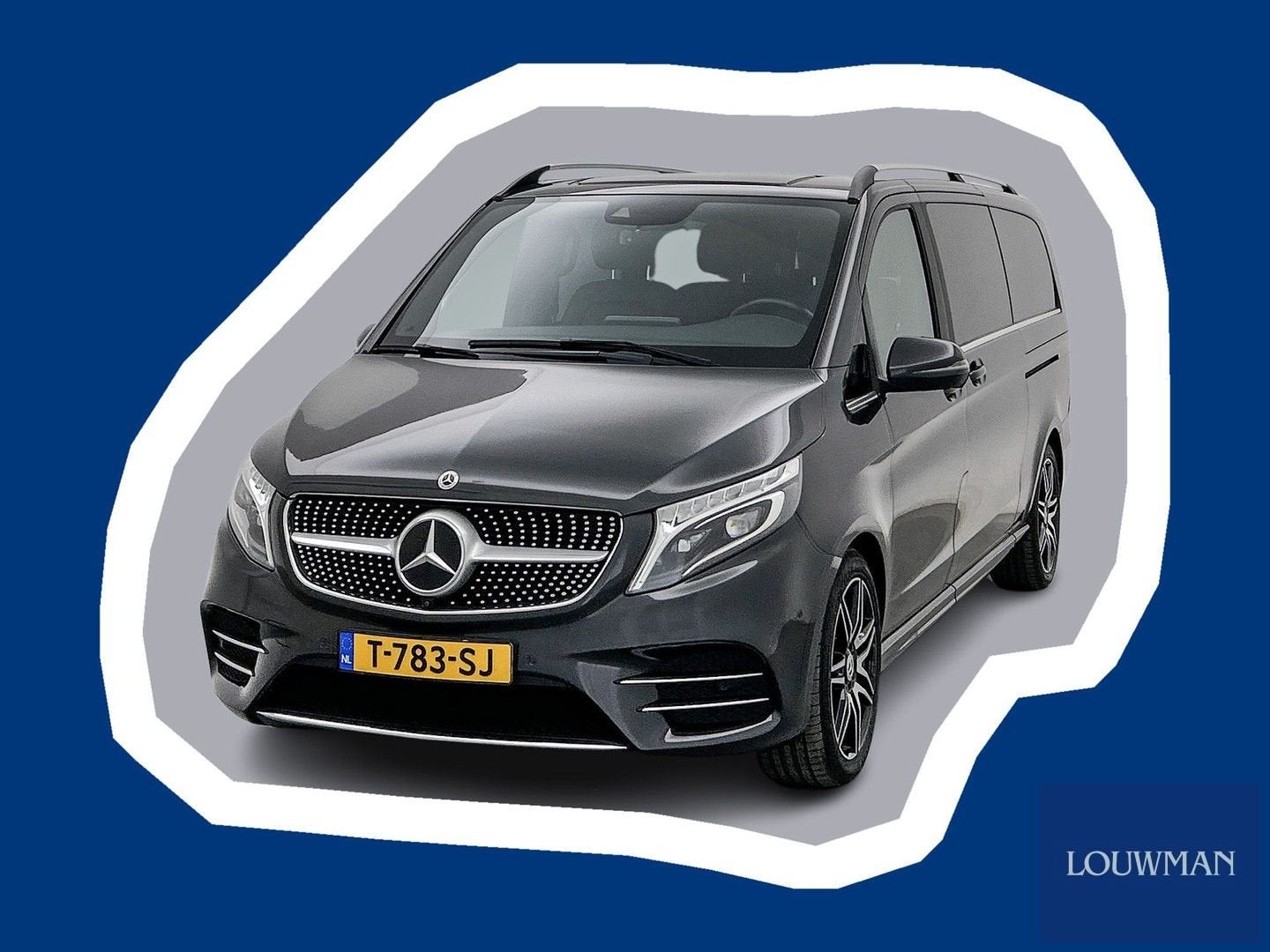 Mercedes-Benz V 300 300d Extra Lang Avantgarde Edition AMG-L, Auto's, Automaat, Monovolume, Zwart, Elektrische ramen