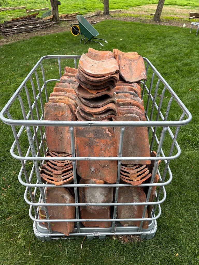 Boomse dakpannen, Doe-het-zelf en Bouw, Ophalen, Gebruikt, Steen of Klei, 15 m² of meer