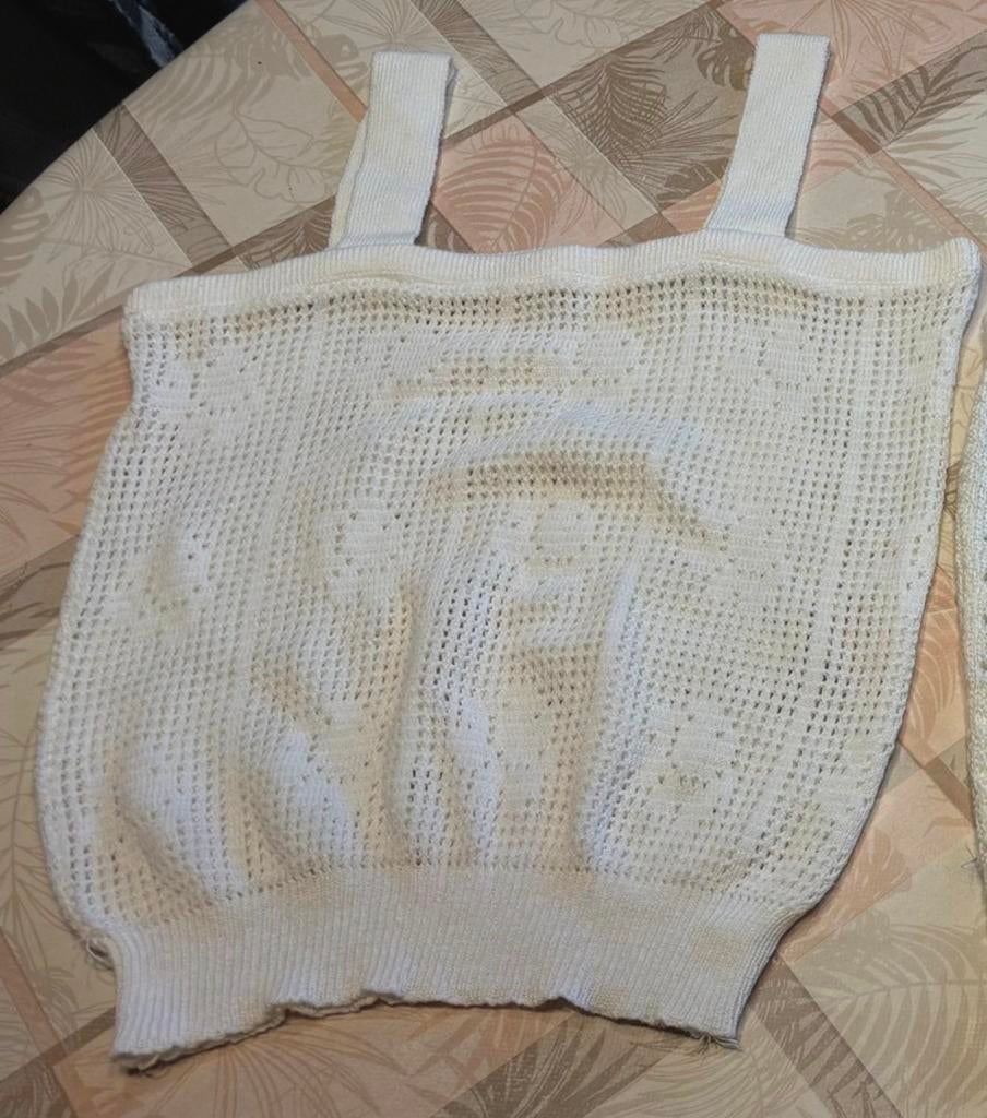 Retro katoenen bloesje jaren ‘70., Kleding | Dames, Ophalen of Verzenden, Zo goed als nieuw, Overige kleuren, Zonder mouw