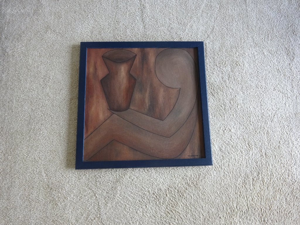 Mia Deprez, Izegem, doek, 50 x 50 cm, Waterman '72, Ophalen of Verzenden