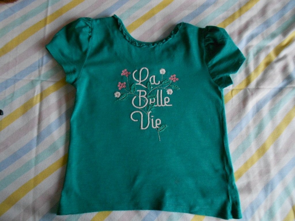 groen t-shirt mt 140 TAO, Gebruikt, Meisje, Ophalen of Verzenden, Shirt of Longsleeve