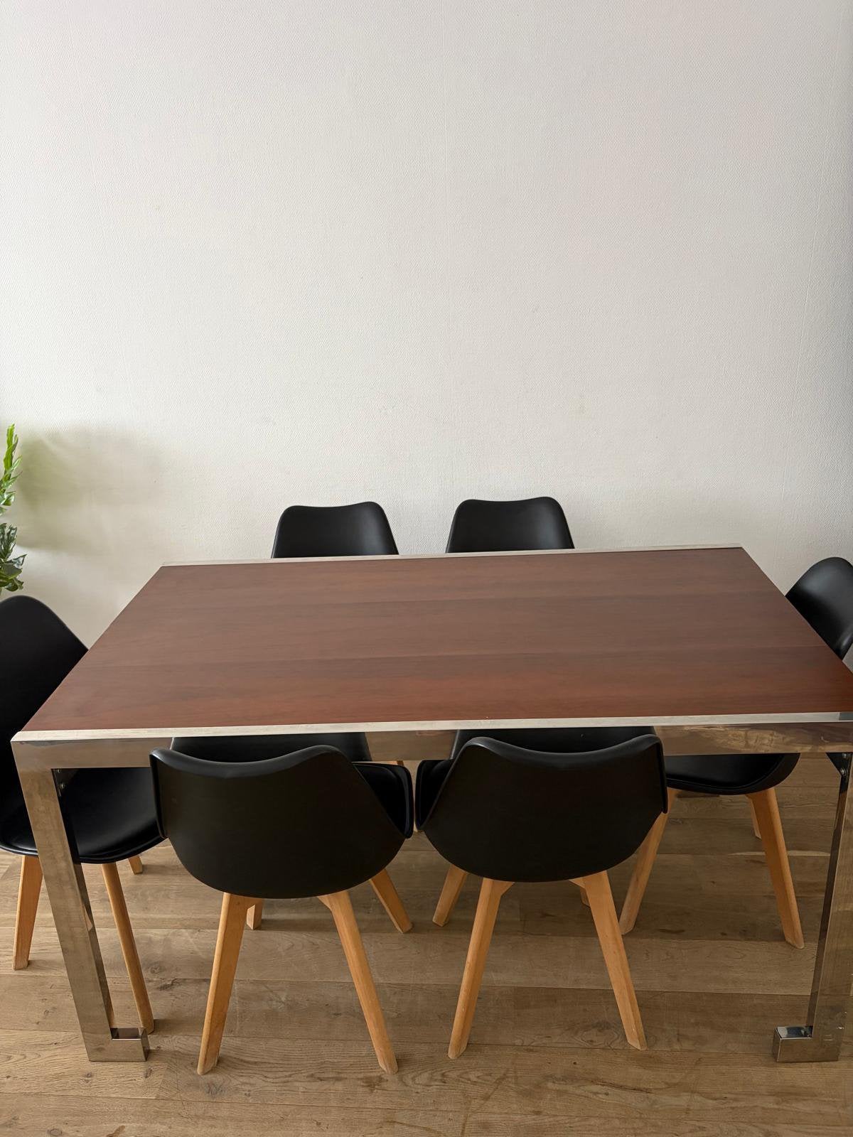 Eettafel met stoelen, Maison & Meubles, 100 à 150 cm, Cinq personnes ou plus, Enlèvement, Utilisé