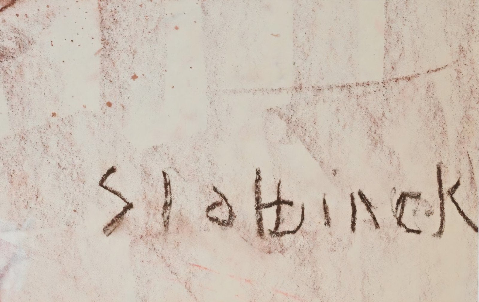 SLABBINCK Rik "Liggend naakt" vetkrijttekening, Antiek en Kunst, Ophalen of Verzenden, Tekening