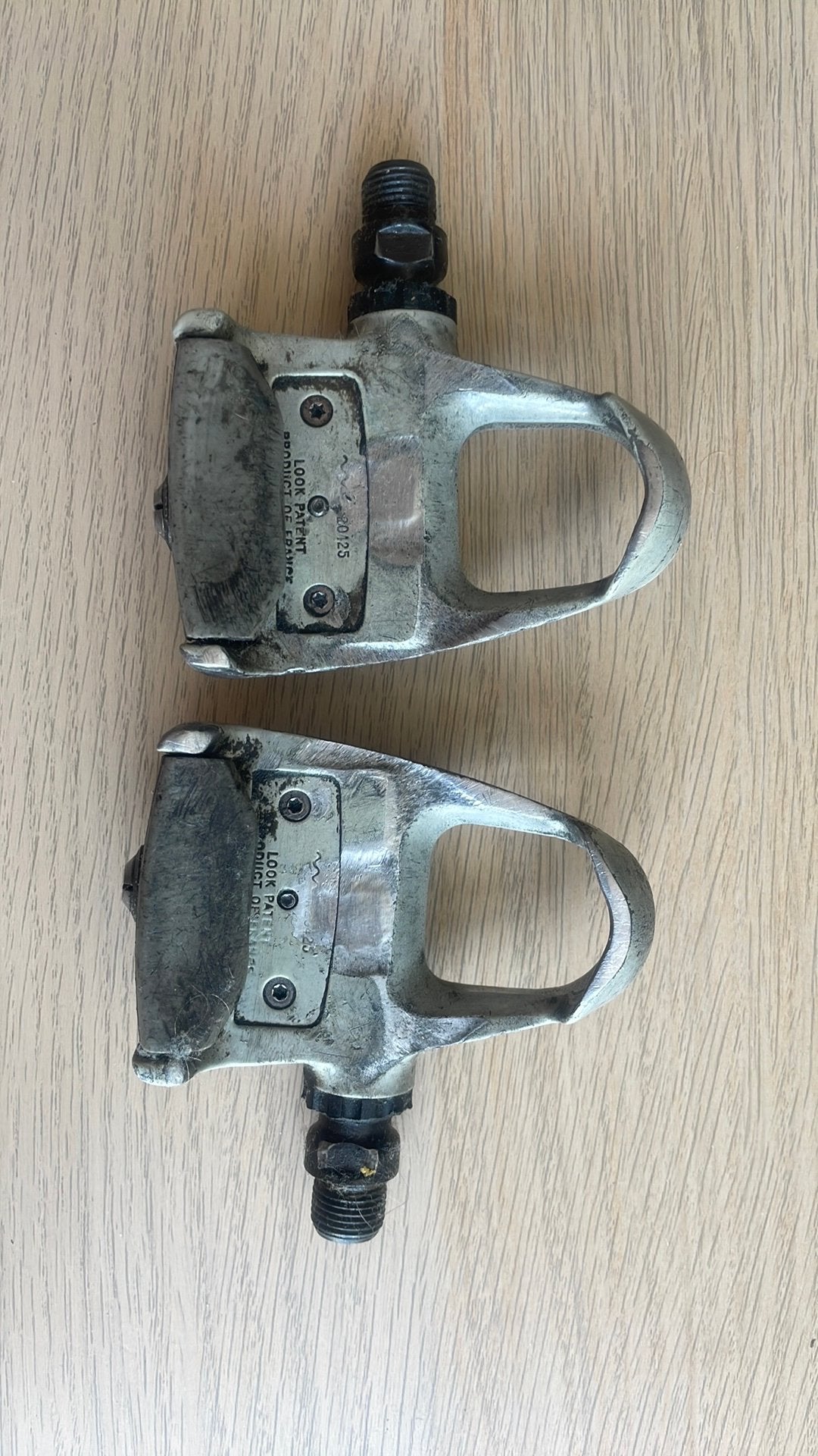 Shimano 105 PD-1056 pedals, vintage Look Delta, France, Fietsen en Brommers, Ophalen, Gebruikt, Crankstel of Pedalen