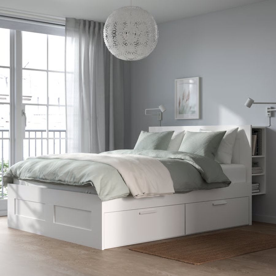 Ikea bed te koop, Huis en Inrichting, Ophalen, Zo goed als nieuw, Wit