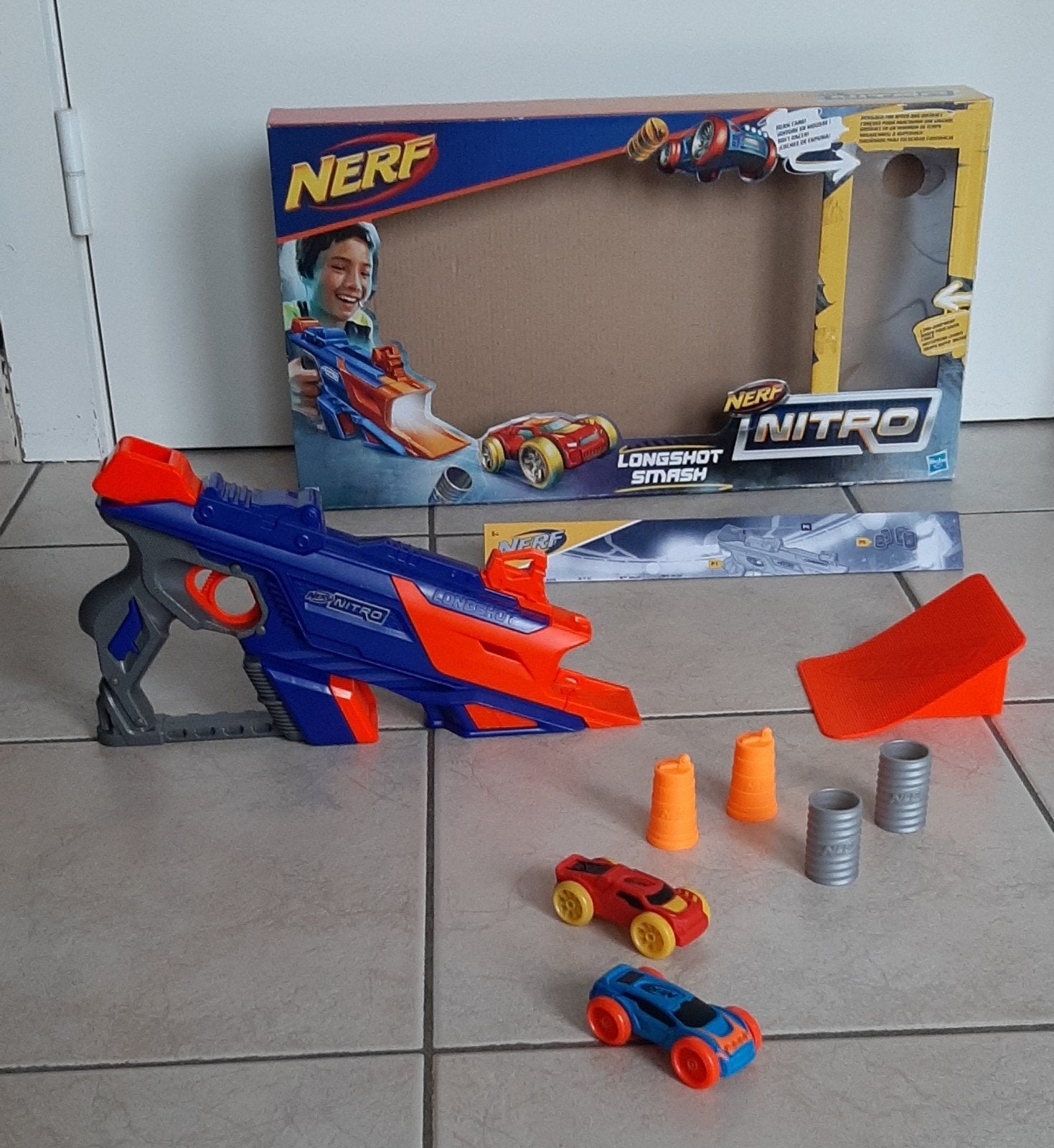 Nerf nitro longshot smash autoschieter, Ophalen of Verzenden, Zo goed als nieuw, Jongen