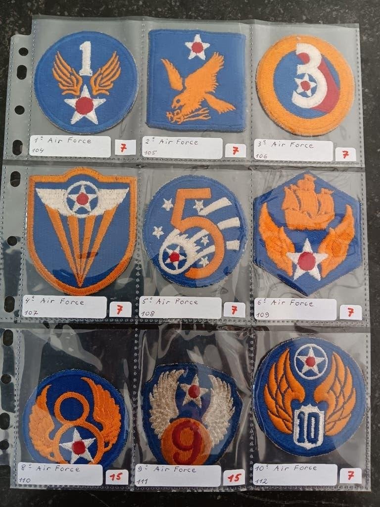 Us ww2 air force patches, Ophalen of Verzenden