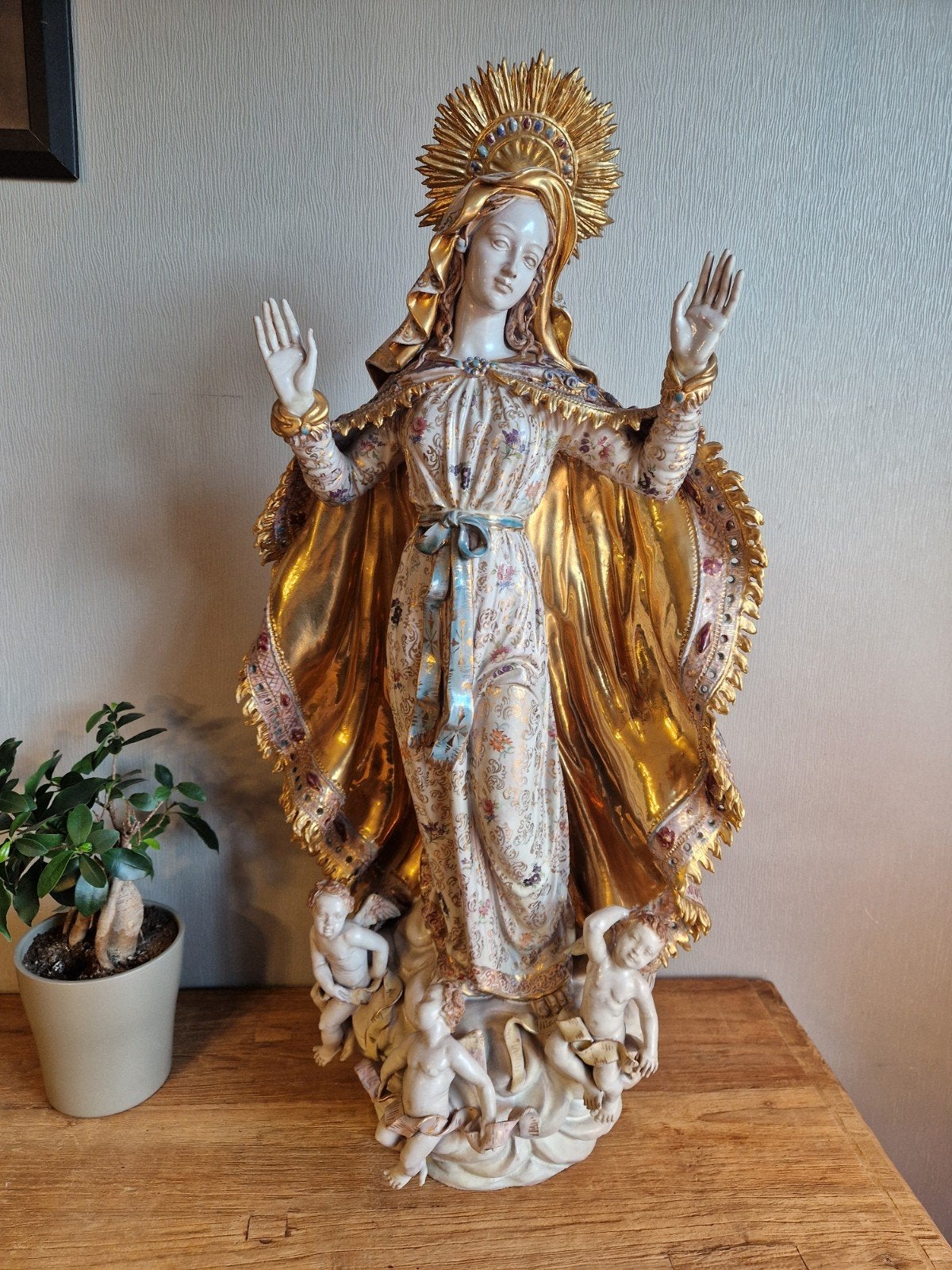 XXL Beeld Madonna (78cm) – Prof. E. Pattarino, Antiek en Kunst, Ophalen