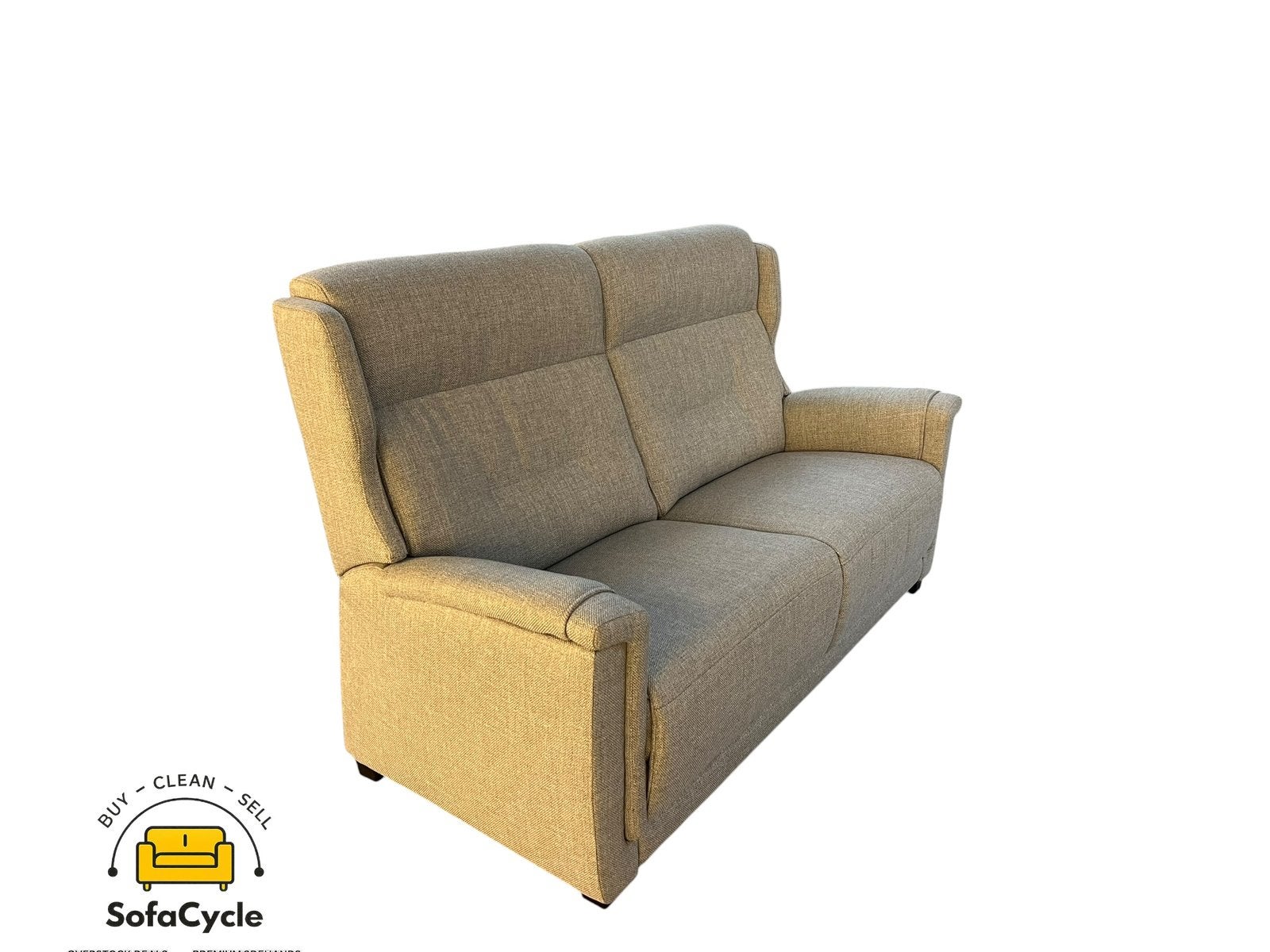 Chaise en tissu gris à haut dossier - d'occasion, Enlèvement ou Envoi, Comme neuf, SofaCycle, Tissus