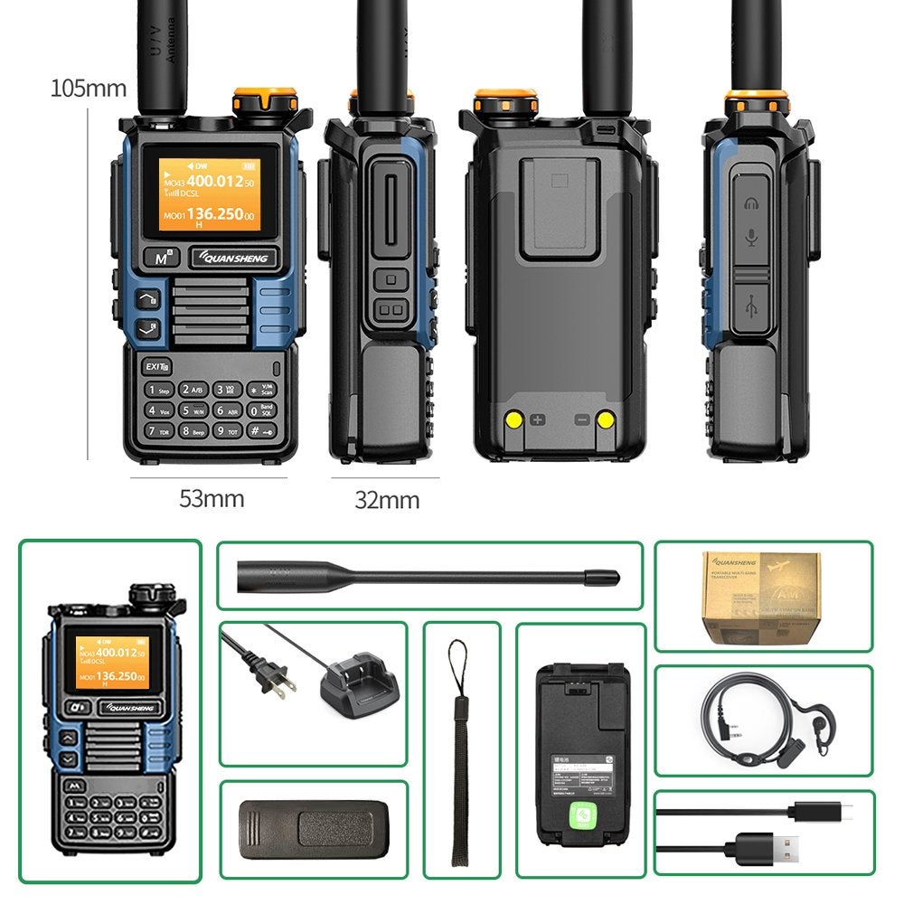 Quangsheng UV-5R plus 50 tot 600Mhz, Telecommunicatie, 5 tot 15 km, Nieuw, Ophalen of Verzenden, Portofoon of Walkie-talkie
