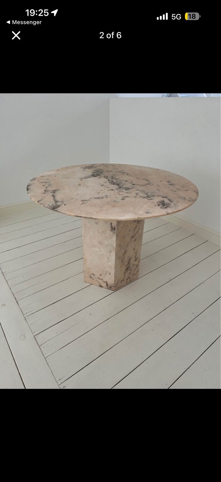 Marmeren tafel rose aurore marmer, Huis en Inrichting, Ophalen