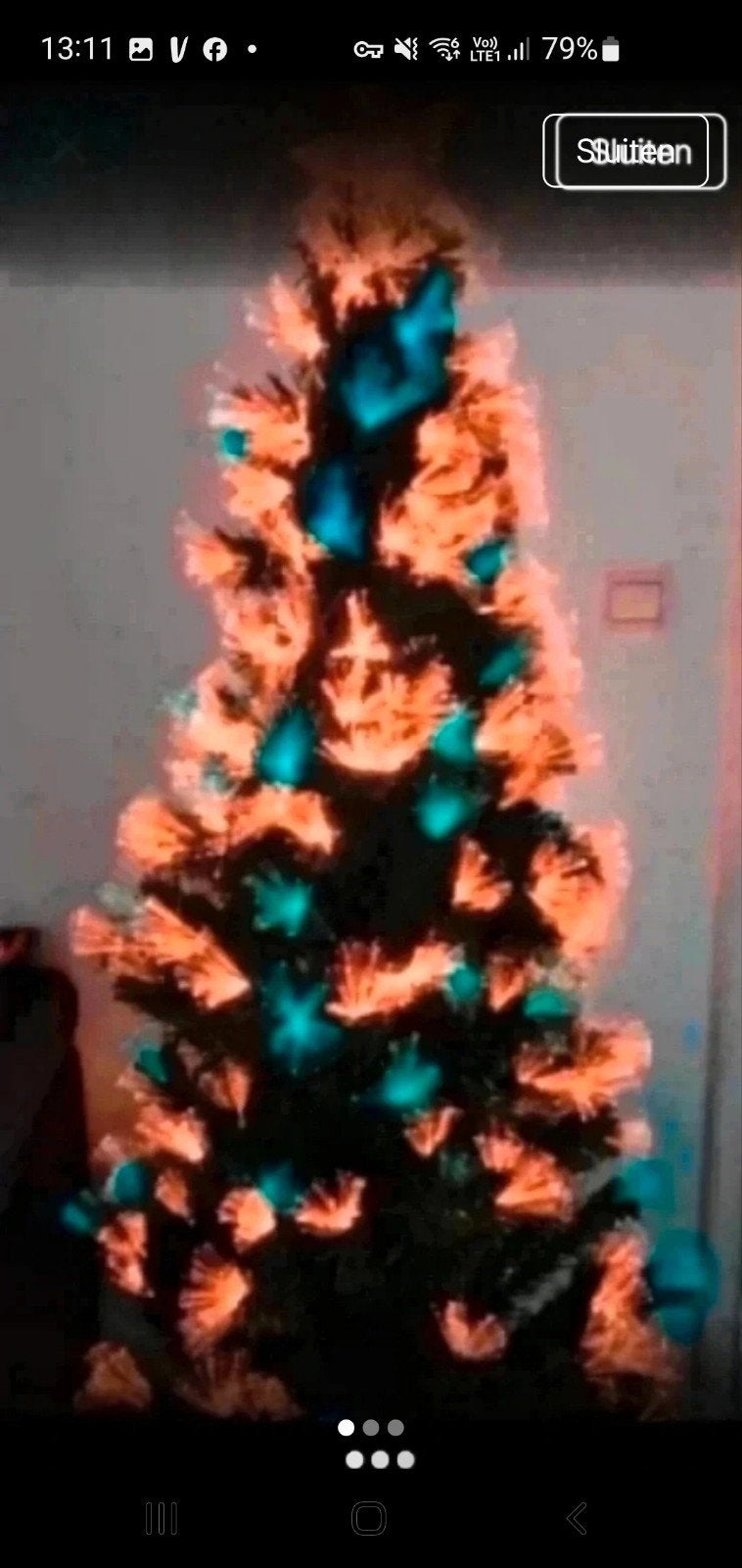 beau grand sapin de Noël avec des lumières à fibre optique d, Enlèvement ou Envoi