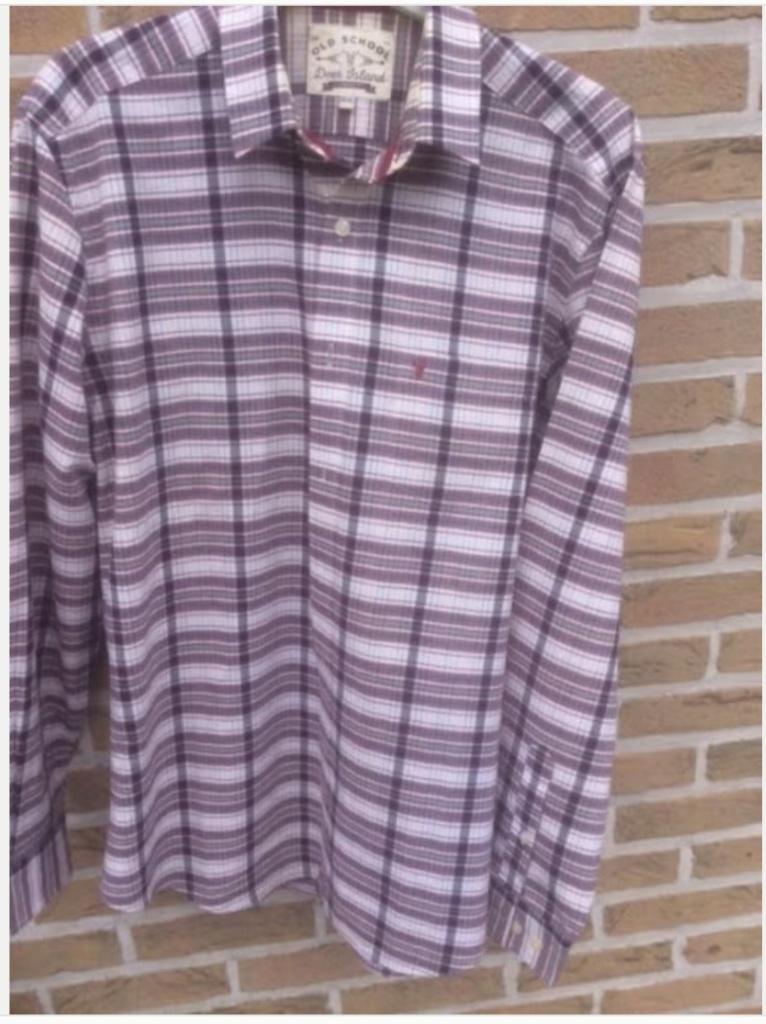Hemd vintage maat M, Kleding | Heren, Overhemden, Ophalen of Verzenden, Zo goed als nieuw, Roze, Halswijdte 39/40 (M)