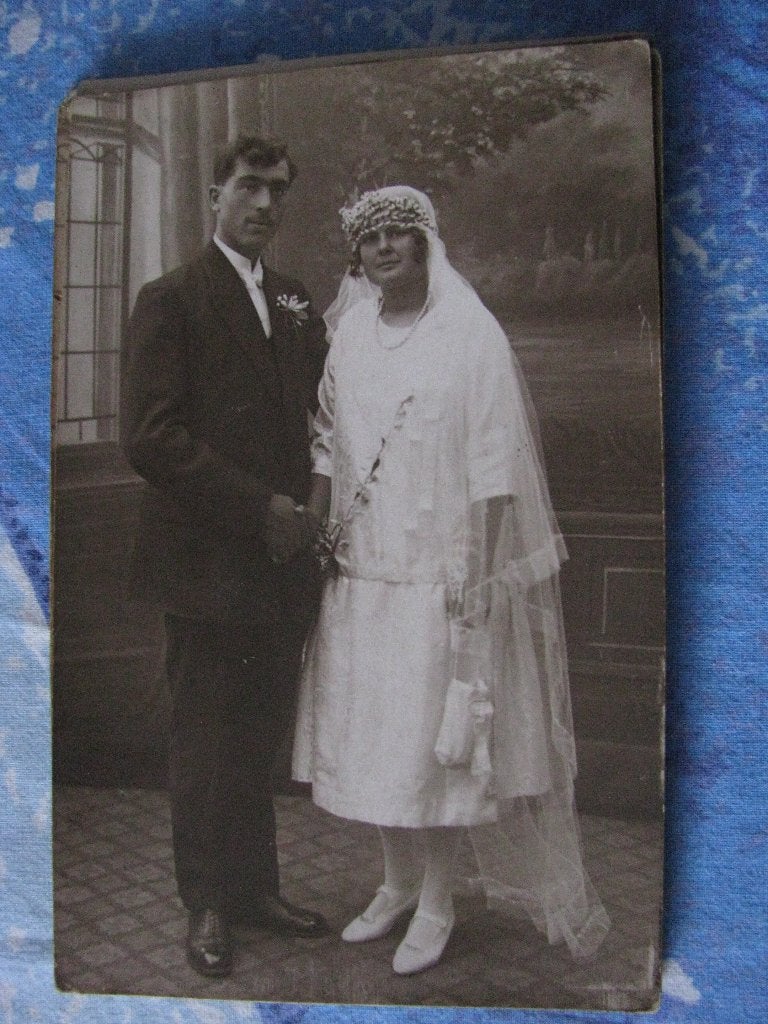 Vintage bruidspaar bruiloft huwelijk foto 5, Foto, Ophalen of Verzenden, Zo goed als nieuw, Voor 1940