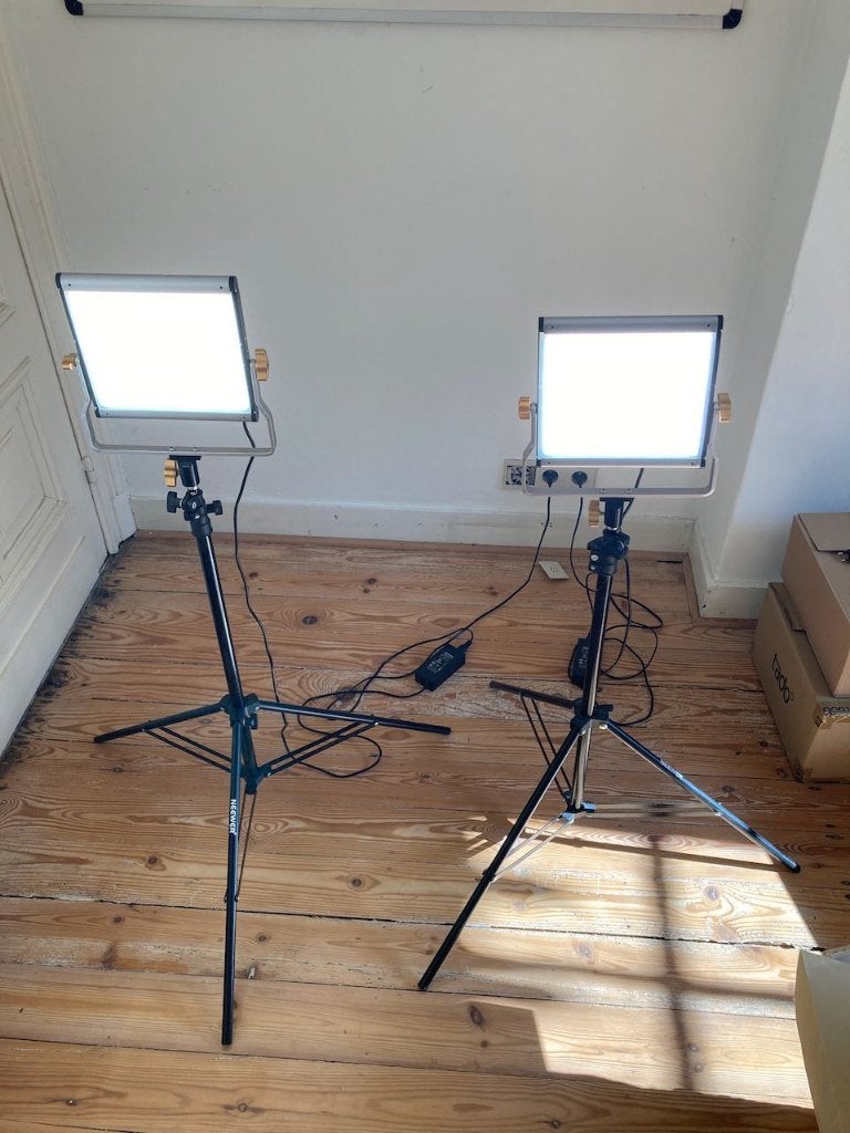 2x Neewer NL480 bi-color LED videolamp + statief + draagtas, Audio, Tv en Foto, Ophalen, Zo goed als nieuw, Inclusief lampen, Studiolamp