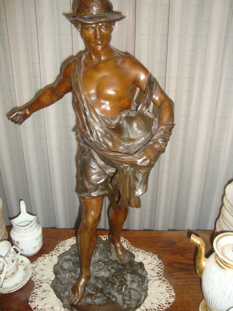 Statue en bronze de JULES-JACQUES LABATUT (1851-1935), Brun, 50 - 100 cm, Brons, Enlèvement
