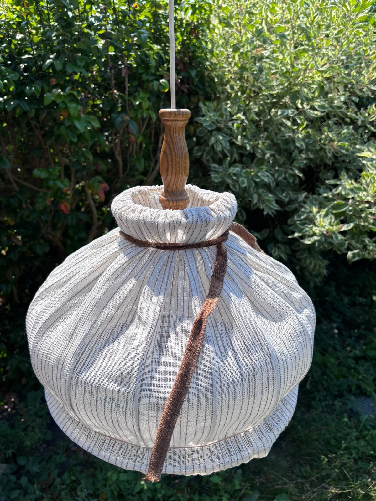 Lampadaire en tissu blanc cassé, translucide, diamètre 40cm, Maison & Meubles, Lampes | Abat-jour, Enlèvement ou Envoi, 40 cm