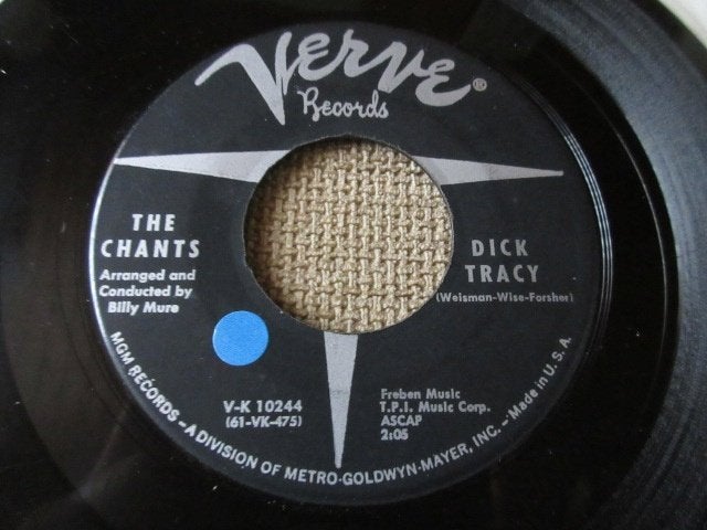 The Chants - Dick Tracy / Choo Choo, Pressage original, 7 inch, Utilisé, R&B et Soul