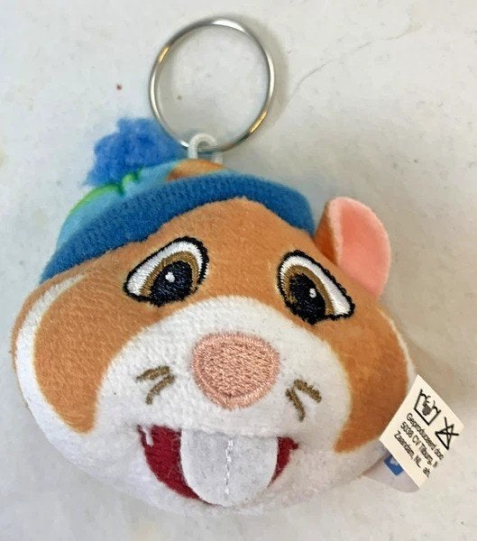 Porte-clés Hamster Albert Heijn, chapeau d'hiver bleu-vert A, Bleu, Hamster, Comme neuf, Petit (moins de 20 cm)
