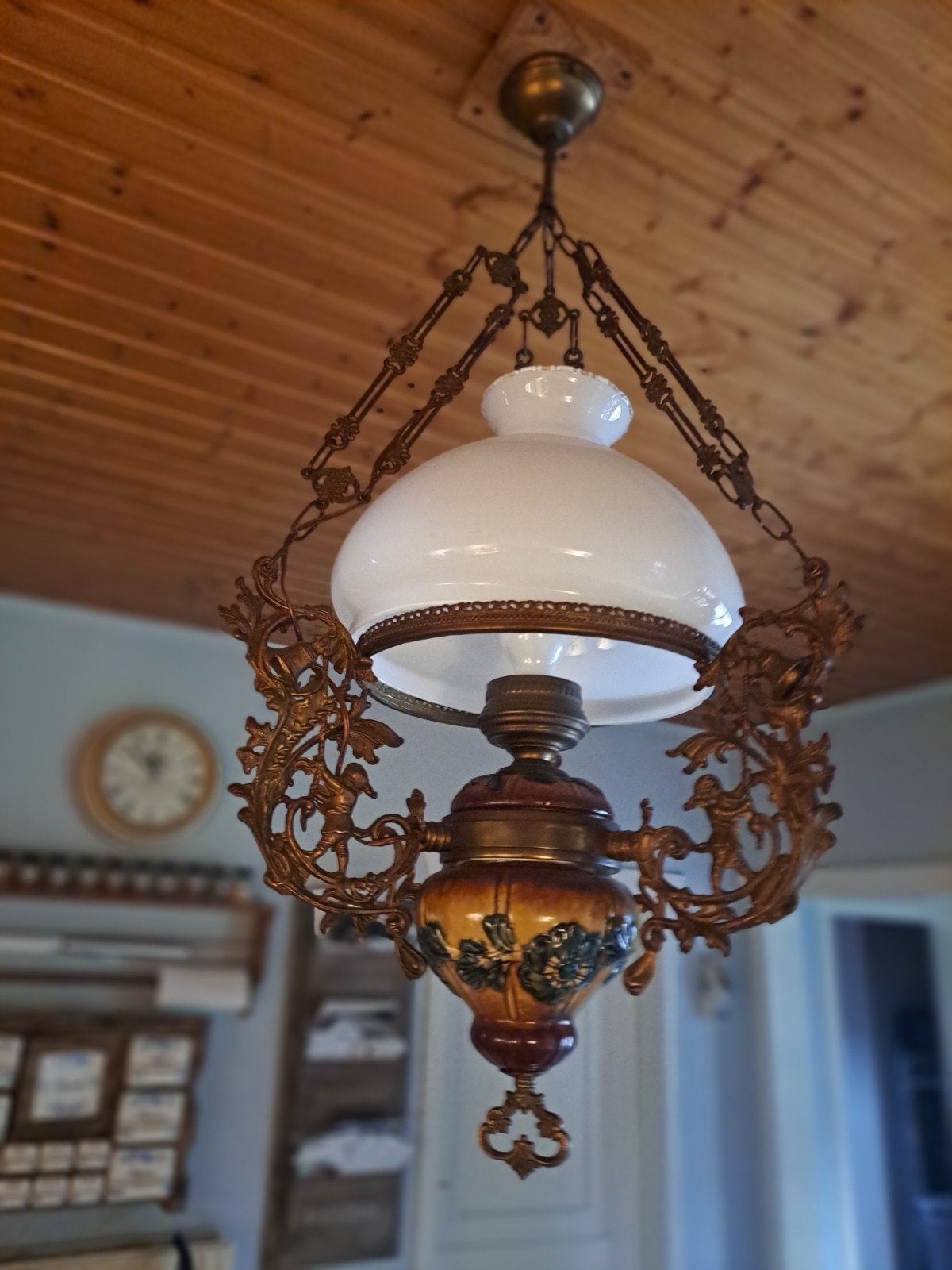 mooi antiek hanglamp., Ophalen