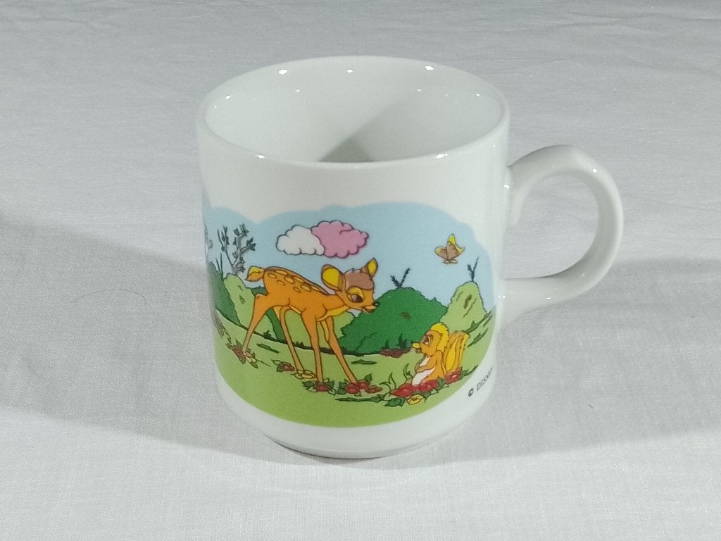 Vintage Disney Bambi Mok – IPA Porcellana – Made In Italy, Verzamelen, Disney, Ophalen of Verzenden, Bambi of Dumbo, Gebruikt