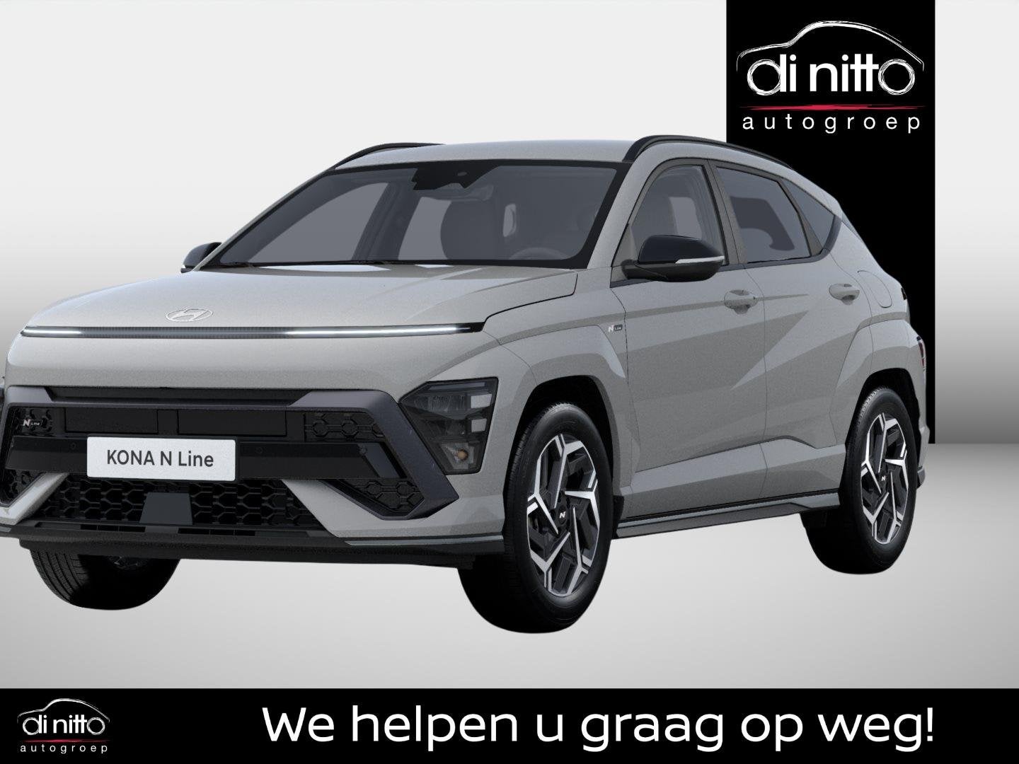 Hyundai Kona 1.6 GDi Hybrid Feel N-Line 6-DCT, Auto's, Hyundai, Stof, Zwart, Automatische klimaatregeling, Bedrijf