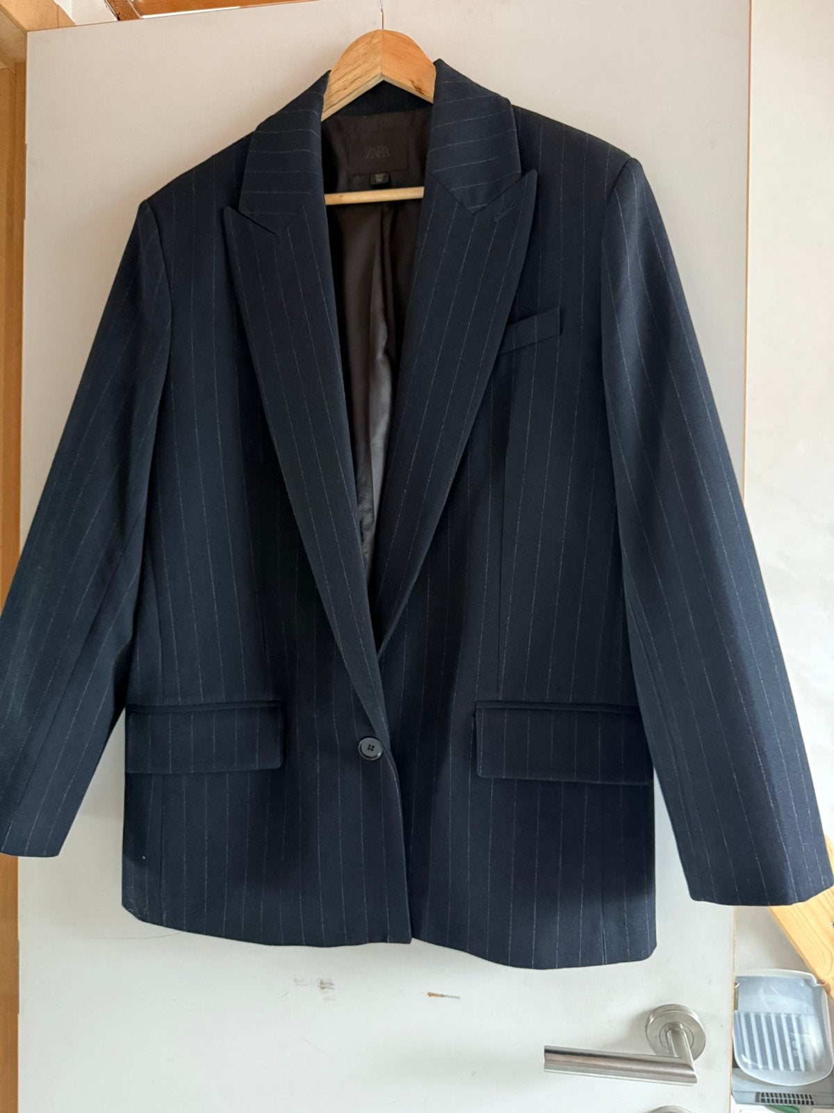 Zara gestreepte blazer, Ophalen, Zo goed als nieuw, Maat 48/50 (M), Blauw