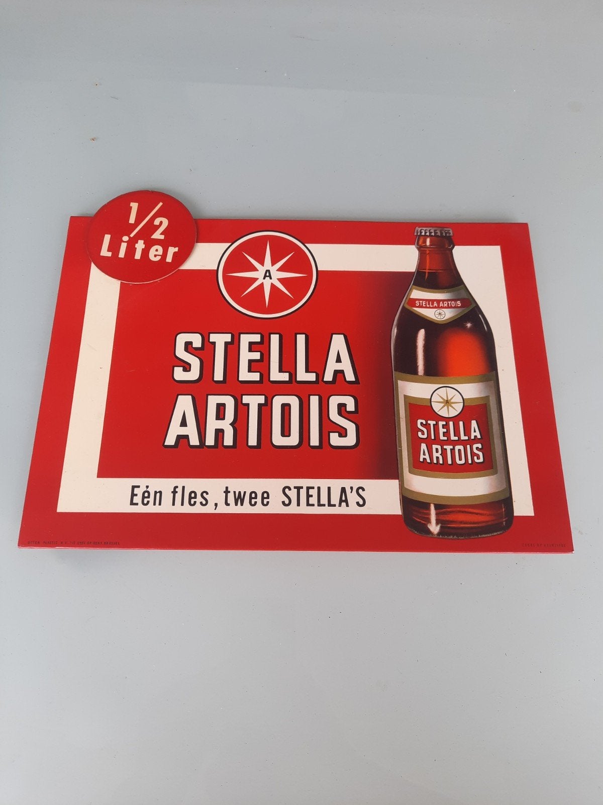 Stella artois reclamebord van 1968, Verzamelen, Ophalen, Reclamebord