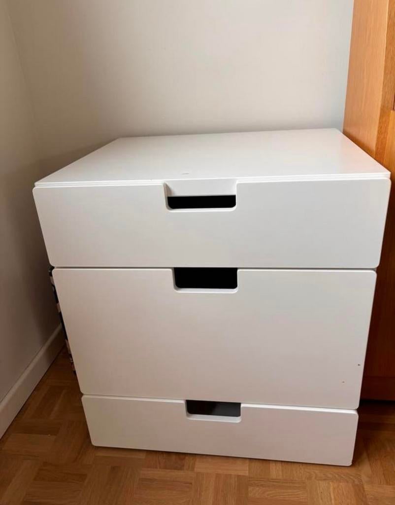 Commodes 3 tiroirs IKEA - blanc tres bon etat, Enlèvement, Comme neuf