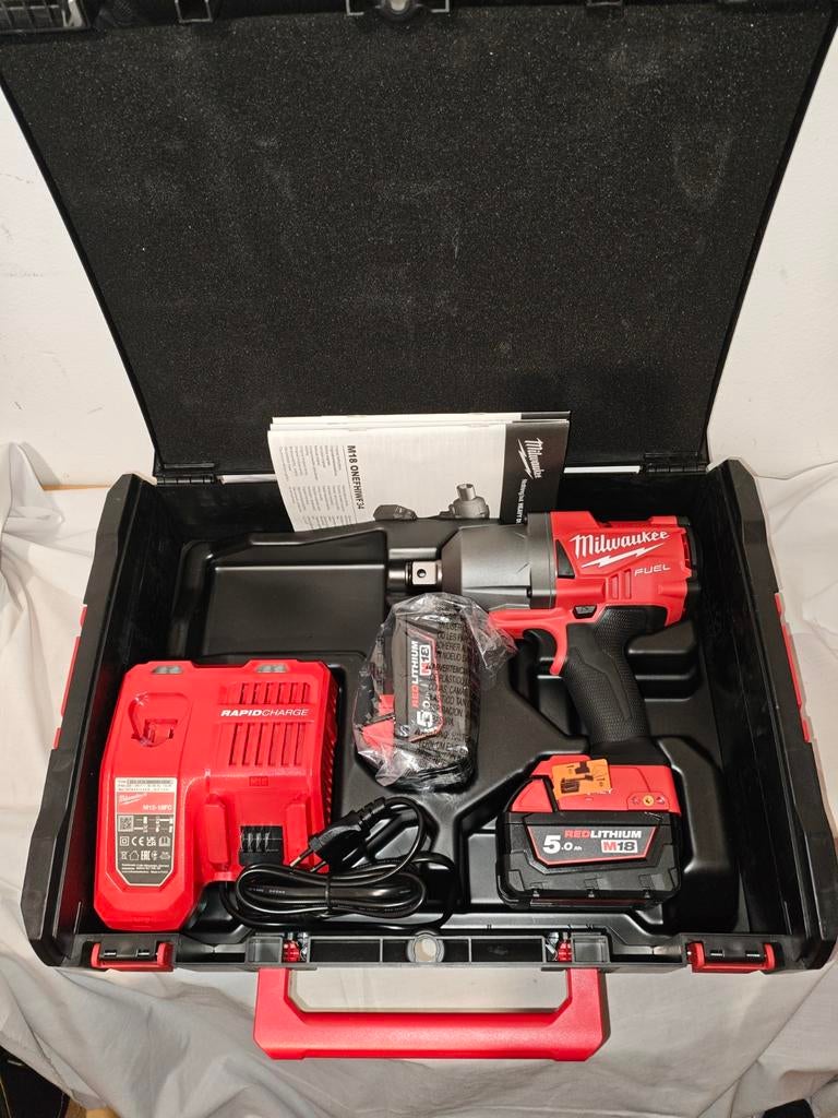Bouloneuse Milwaukee M18 ONEFHIWF34-502X avec 2 batterie cha, Enlèvement, Neuf