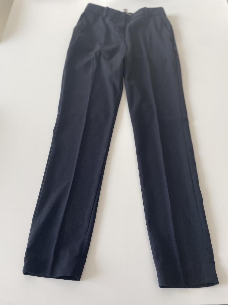 Blauwe geklede broek van H&M maat 34, Kleding | Dames, H&M, Blauw, Ophalen of Verzenden, Zo goed als nieuw
