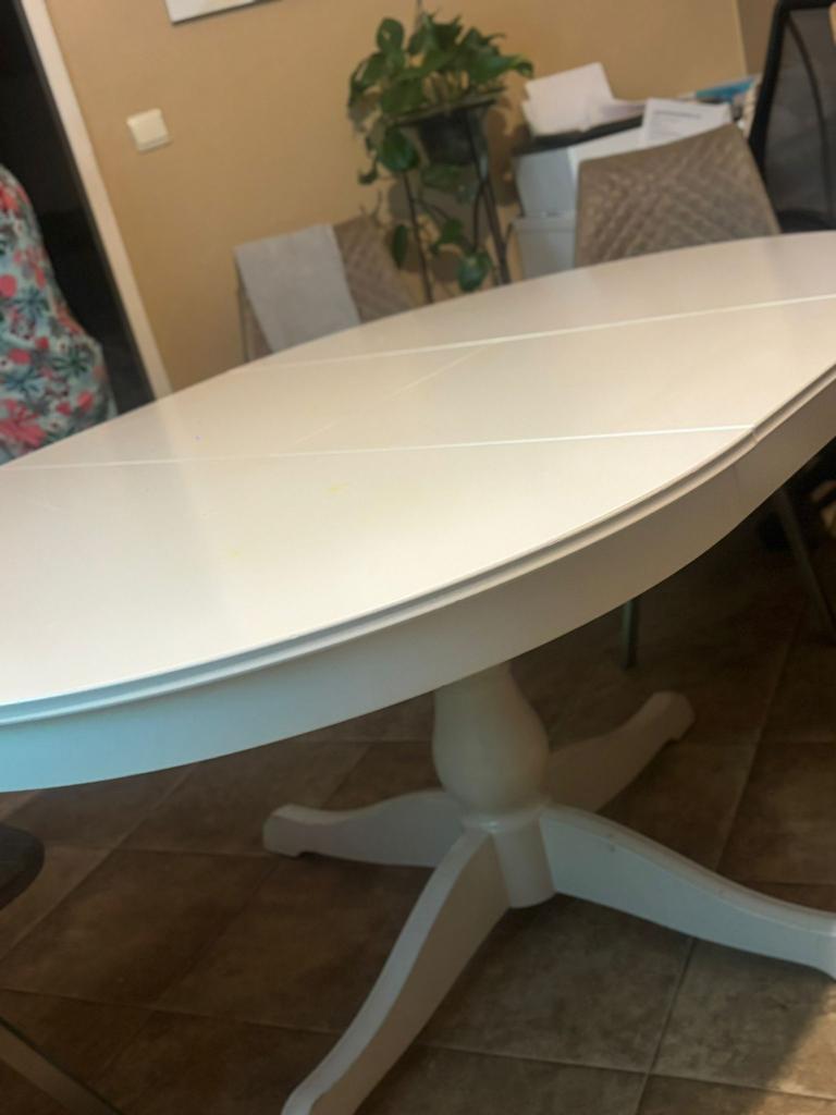 Table extensible, 100 à 150 cm, Cinq personnes ou plus, Rond, 100 à 150 cm