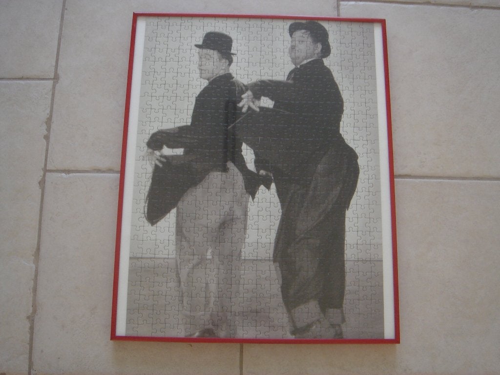 Legpuzzel Stan Laurel en Oliver Hardyi, Ophalen, 500 t/m 1500 stukjes, Gebruikt, Legpuzzel