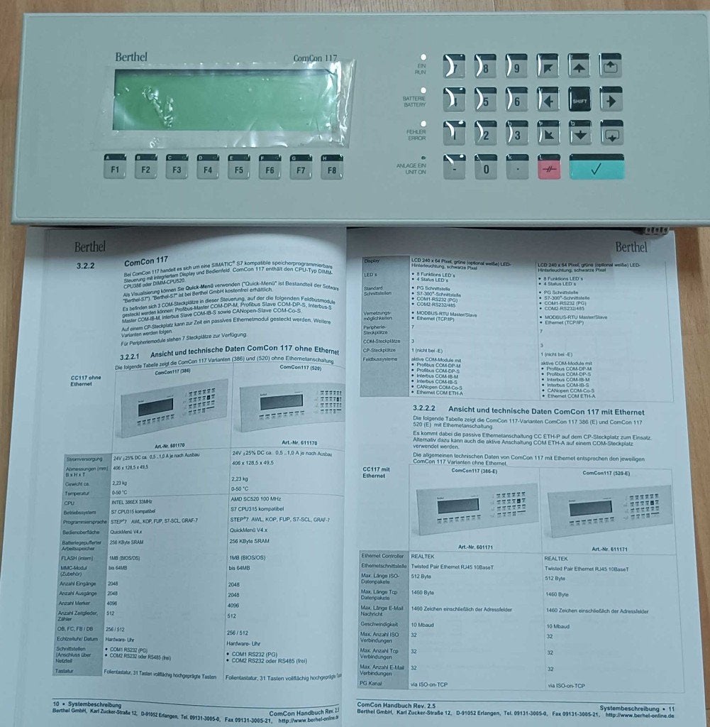 Berthel ComCon117 PLC systeem met HMI functionaliteit, Ophalen of Verzenden, Nieuw