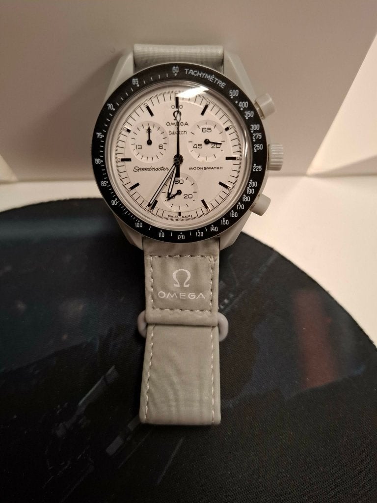 Omega x Swatch, Handtassen en Accessoires, Overige materialen, Polshorloge, Overige materialen, Ophalen of Verzenden