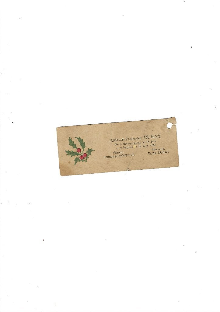 Faire part de naissance, Collections, Envoi, Utilisé