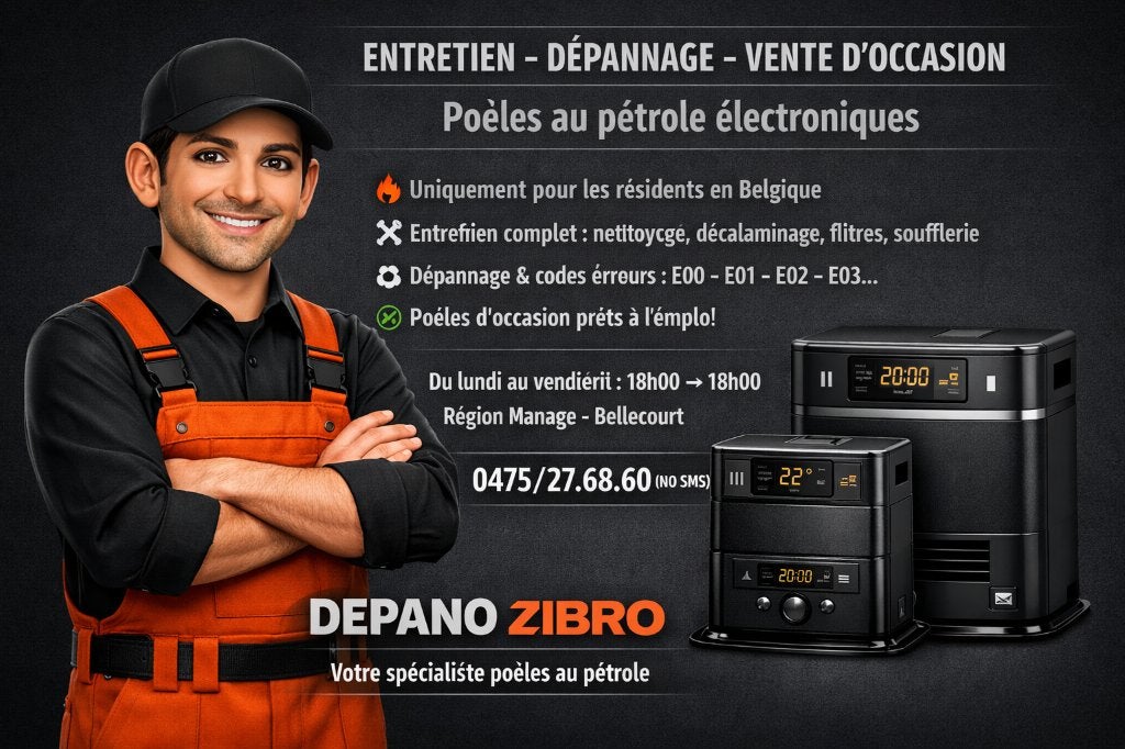 Entretien , Dépannage , Vente Occasion Poêle à pétrole
