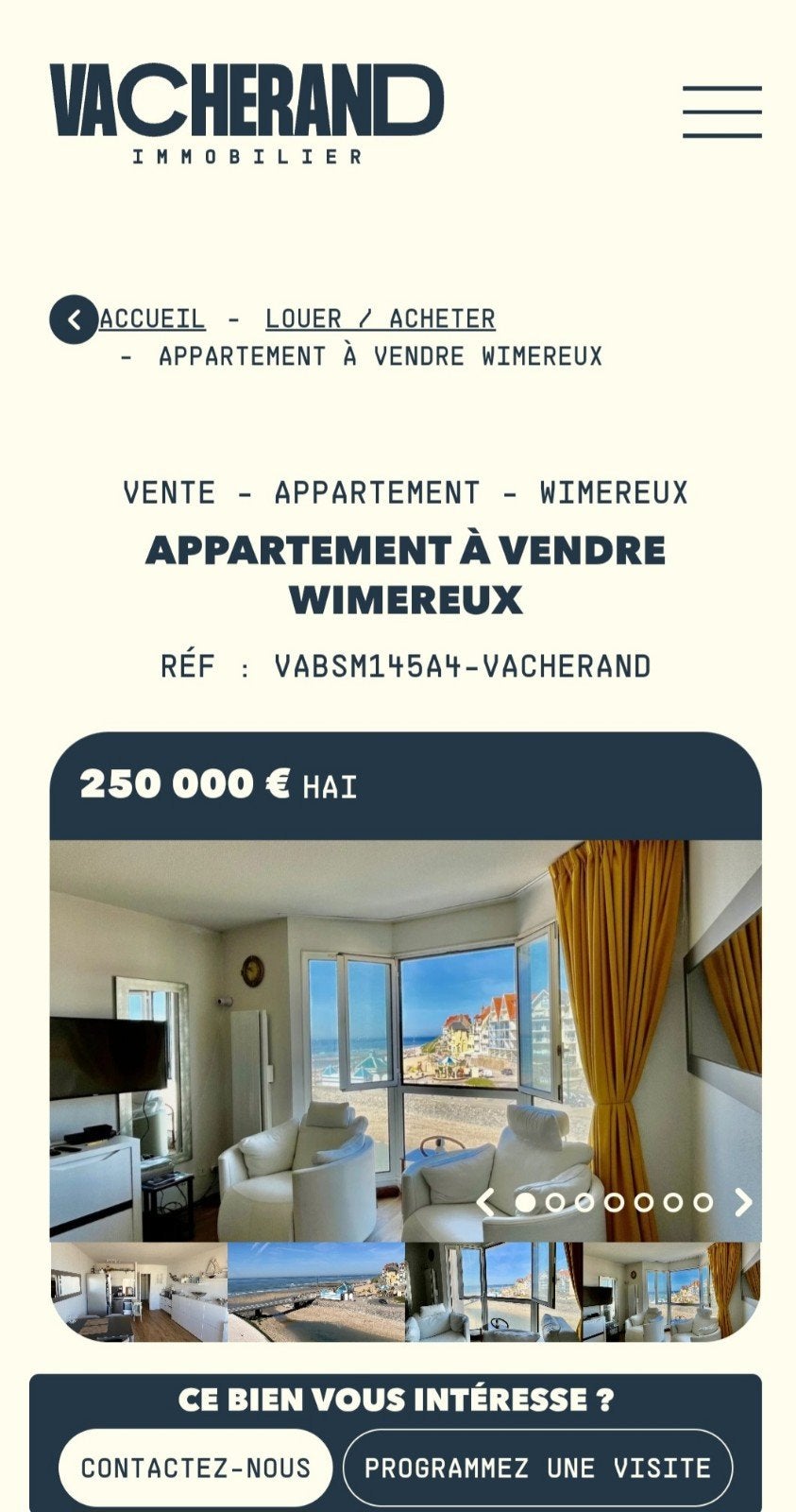 Wimereux ( France ) Apparemment 1 chambre Vue sur Mer, Immo, Étranger, Appartement, Wimereux, France