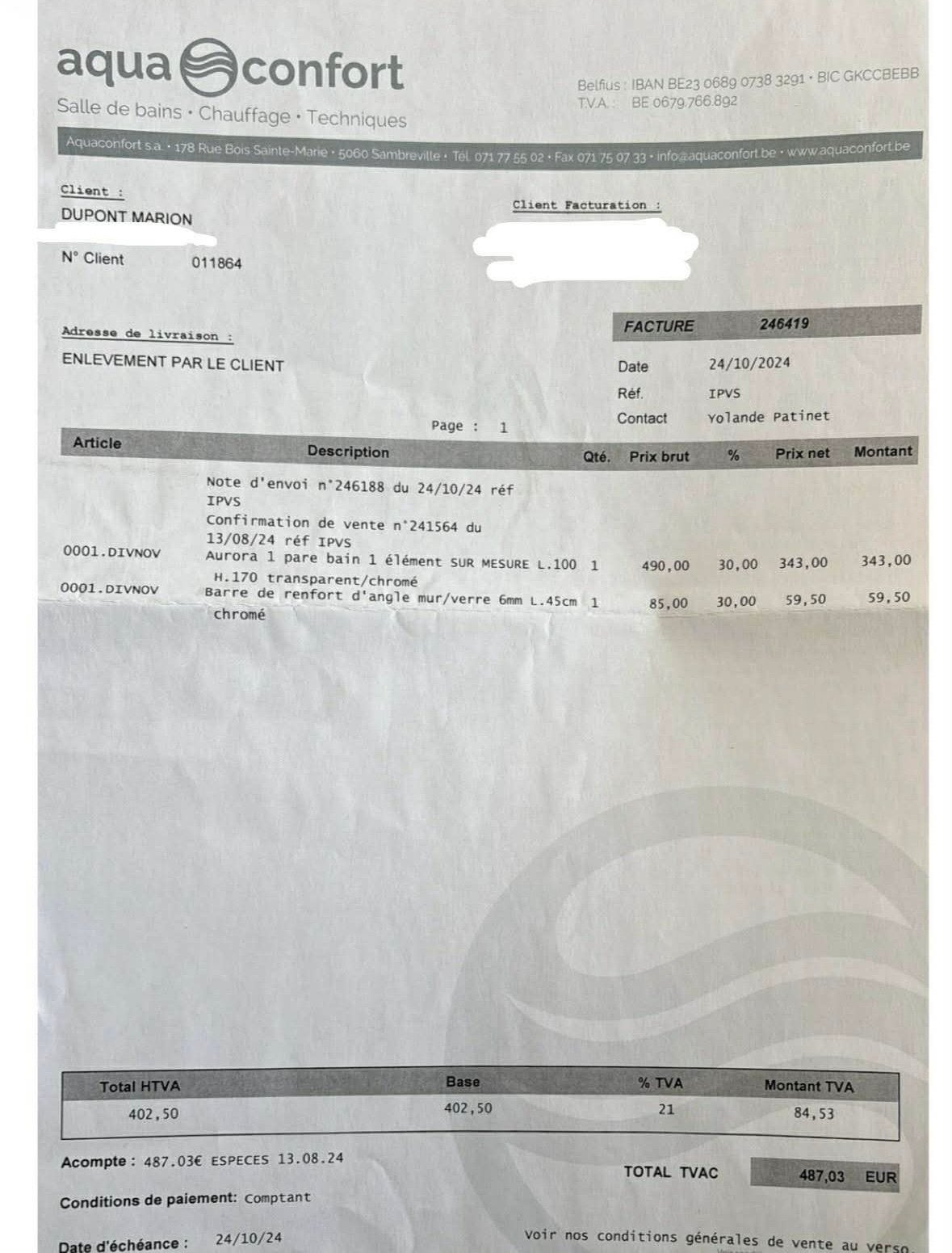 Paroi de douche, Informatique & Logiciels, Apple Desktops, Enlèvement, Comme neuf