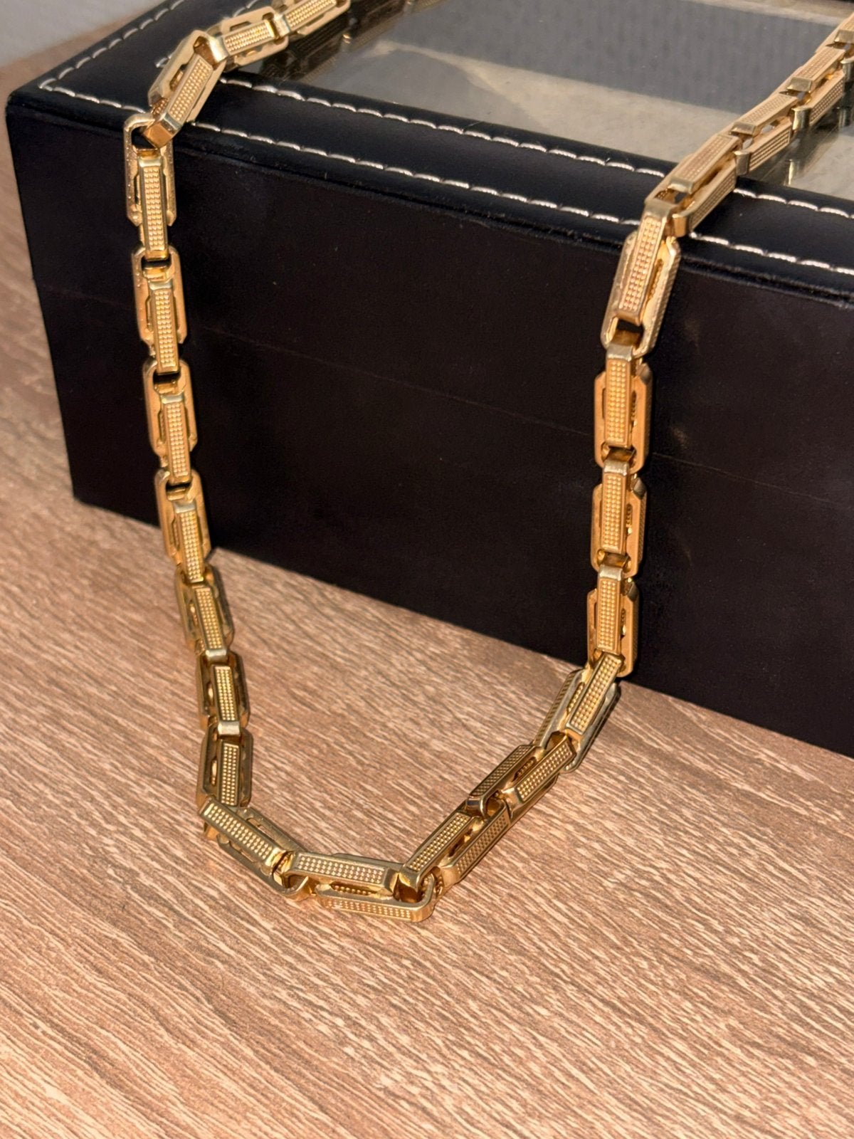 Chaîne en Or 14K 585 – 31 g – 70 cm – 7 mm – Or Véritable, Bijoux, Sacs & Beauté, Colliers, Enlèvement, Comme neuf, Or, Or