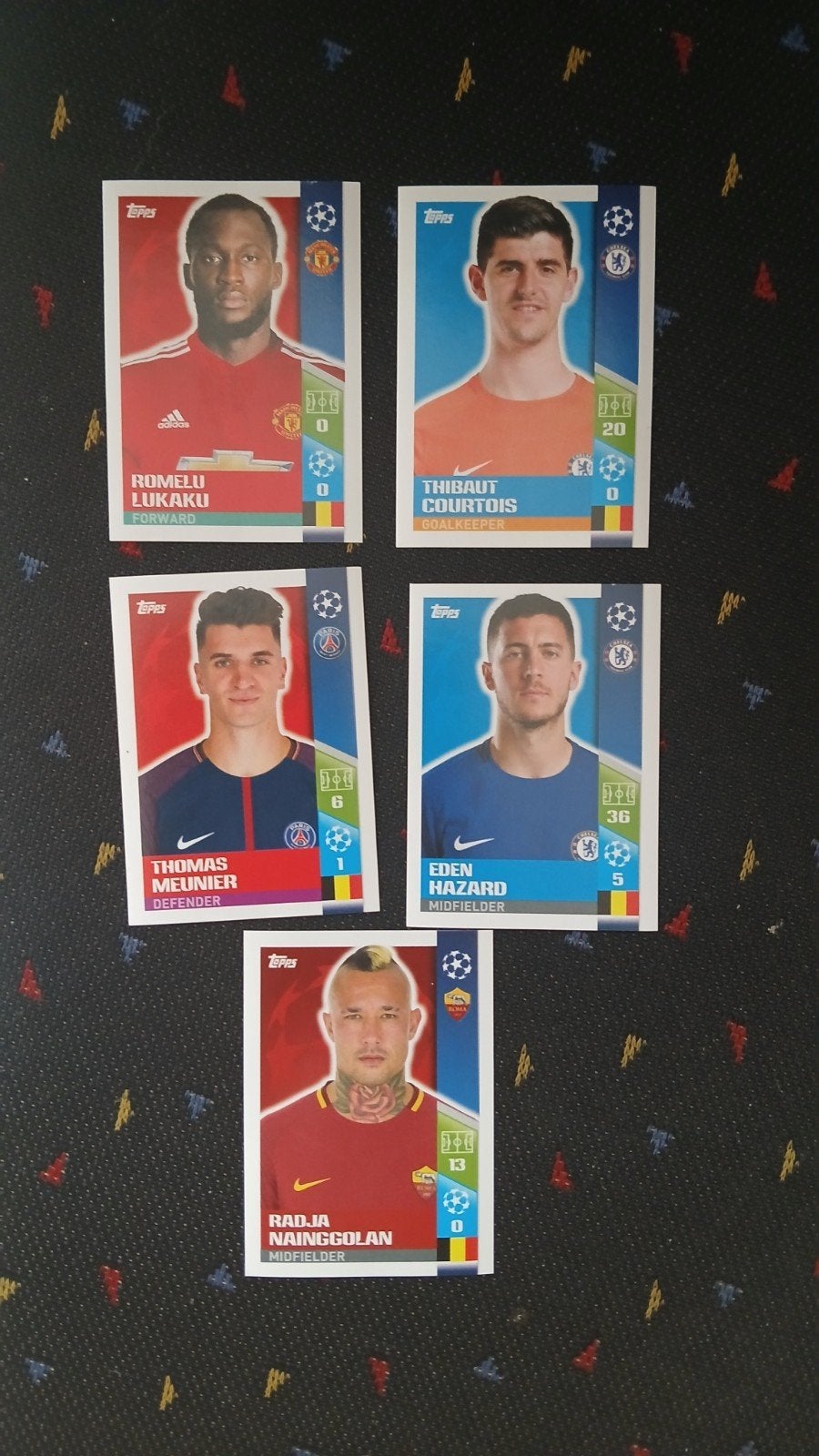 Topss Champions League 2017/2017 - 9 zeldzame Belge stickers, Ophalen of Verzenden, Nieuw, Meerdere stickers