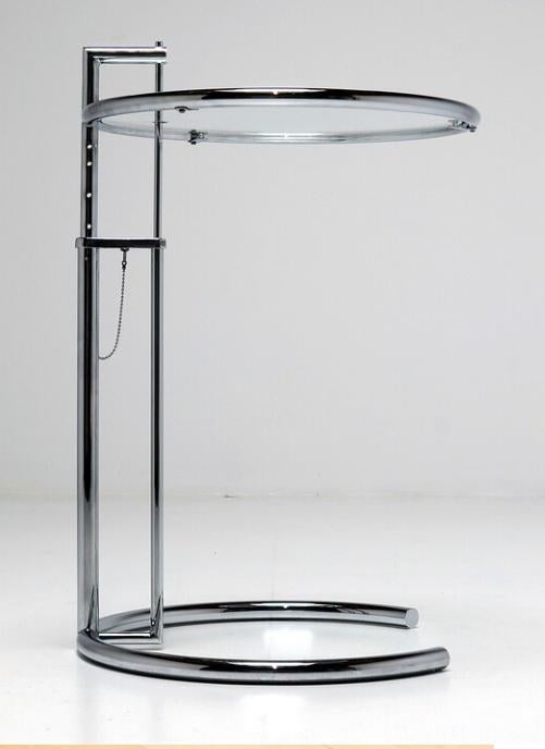 Eileen GRAY Bijzettafel model 1027, Rond, Moins de 55 cm, Enlèvement, Métal ou Aluminium