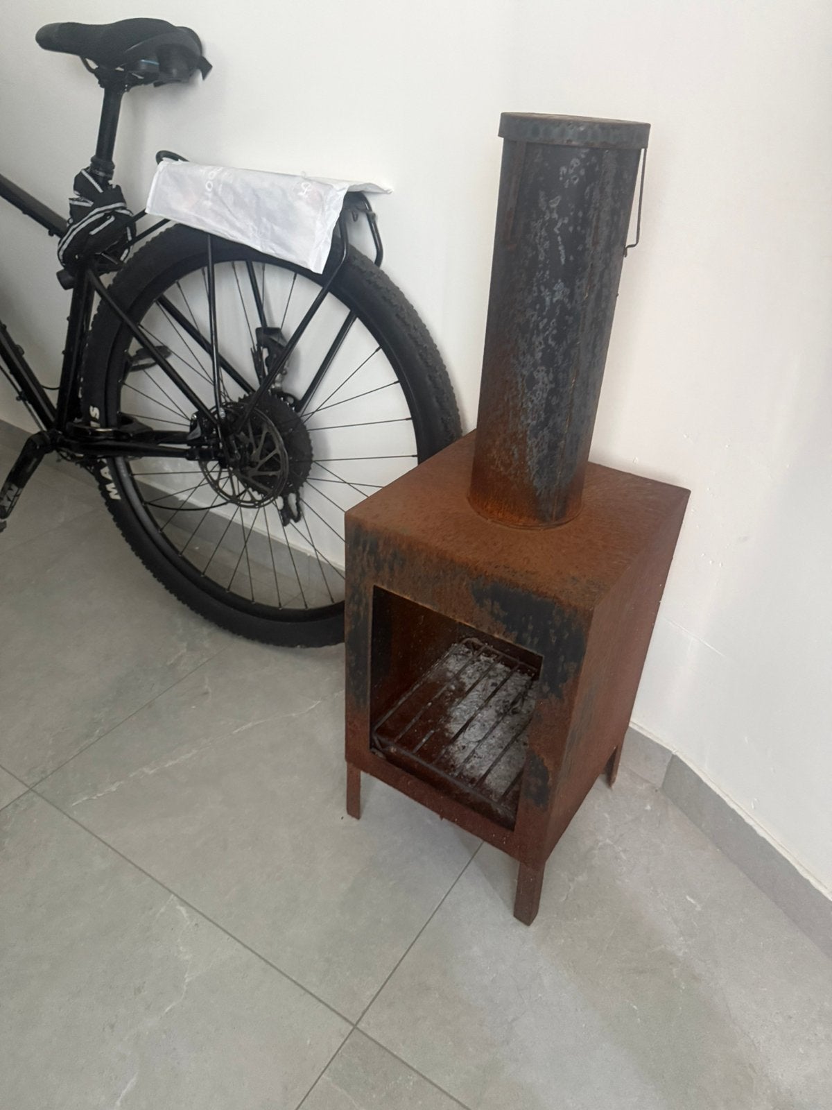 Kleine houtkachel, Ophalen, Gebruikt