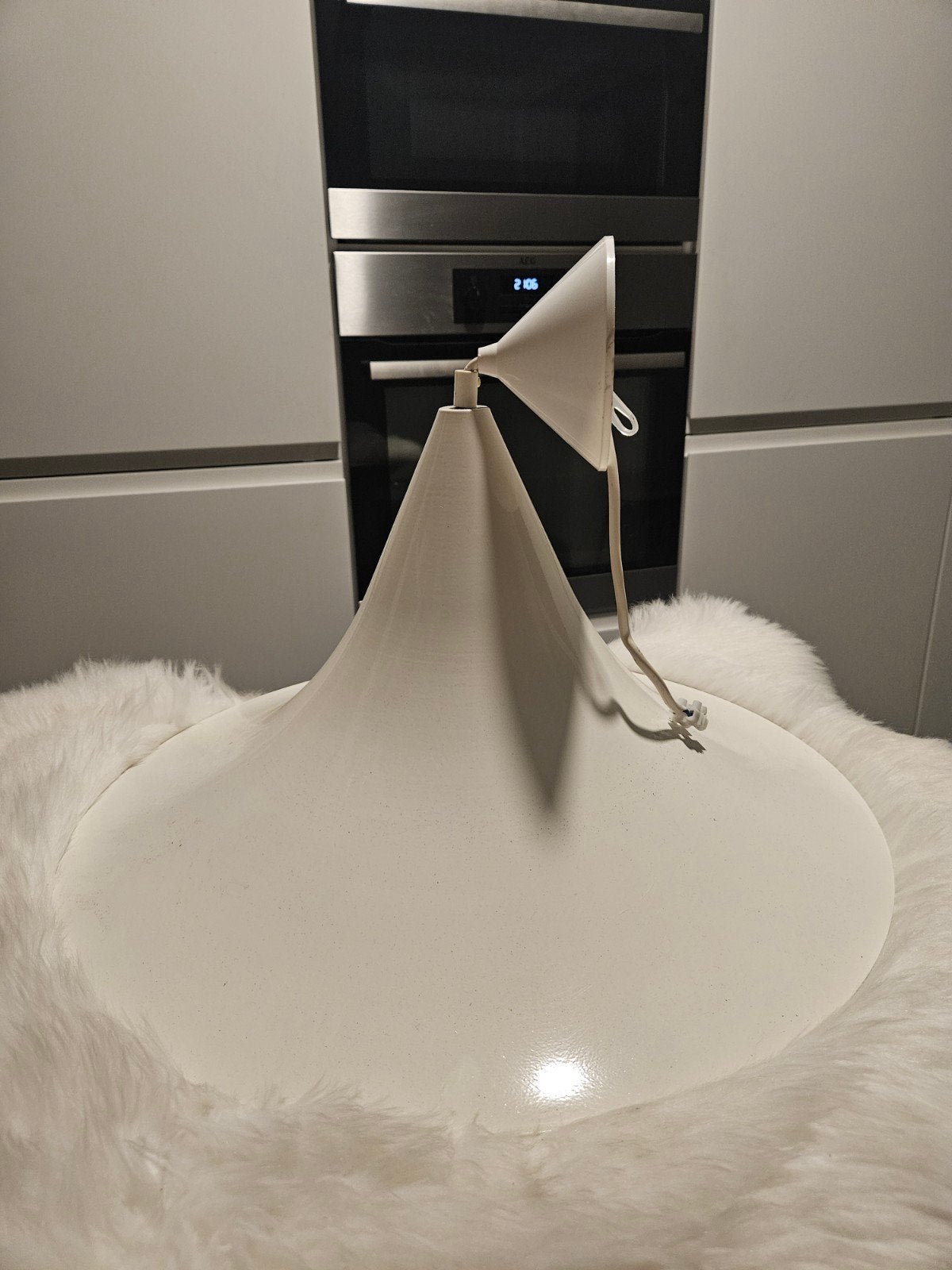 Lampe trompette vintage - Design danois - Années 1960, Enlèvement ou Envoi, Utilisé, Métal