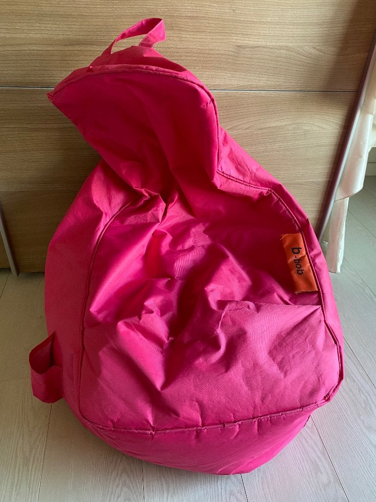 Roze zitzak, Enlèvement ou Envoi, Comme neuf, Rose, Pouf