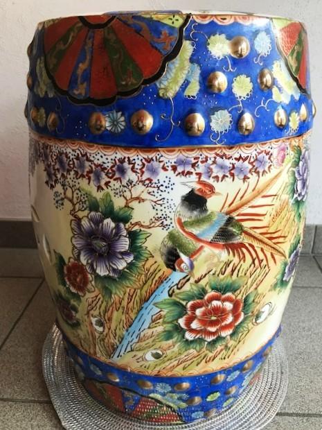 Chinese bijzet tafel Tuin stoel famille rose Antiek😍💎🤗, Ophalen of Verzenden