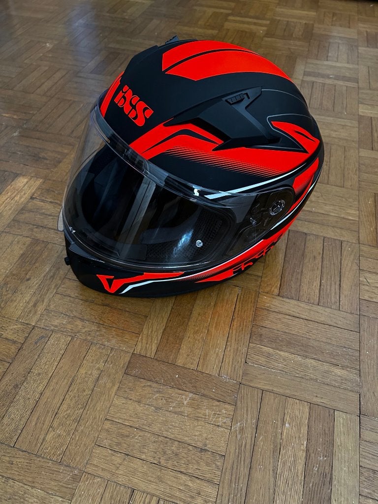 Casque moto enfant IXS 136  rouge normes CE, Autres marques, M, Seconde main, Casque intégral