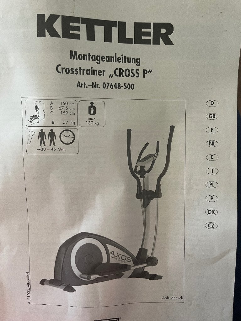 Crosstrainer Kettler, Sport en Fitness, Fitnessmaterialen, Ophalen, Gebruikt, Overige typen