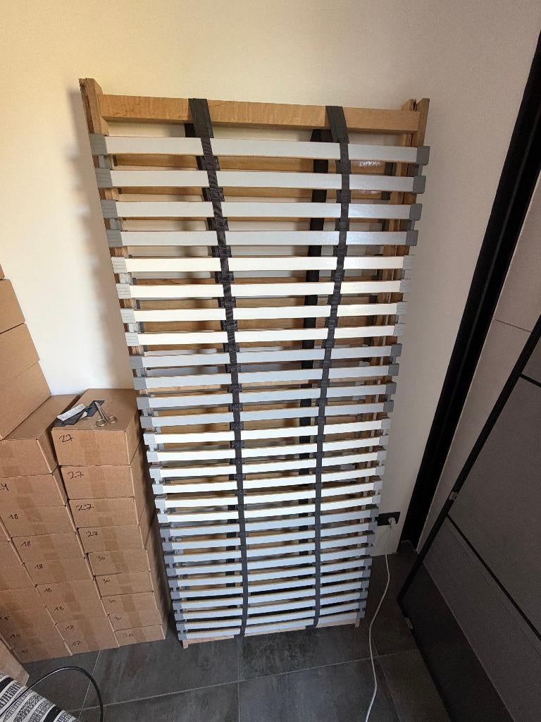 Lattenbodem 2x voor bed 160 cm breed, Huis en Inrichting, Ophalen, Gebruikt, Bruin, Twijfelaar