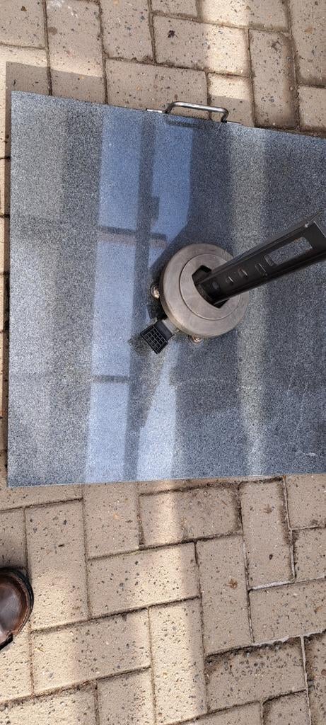 Parasolvoet graniet 70 cm dikte 7 cm, Tuin en Terras, Ophalen